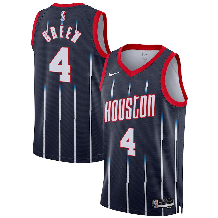 Men Houston Rockets 4 Jalen Green Nike Navy City Edition 2022-23 Swingman NBA Jersey
